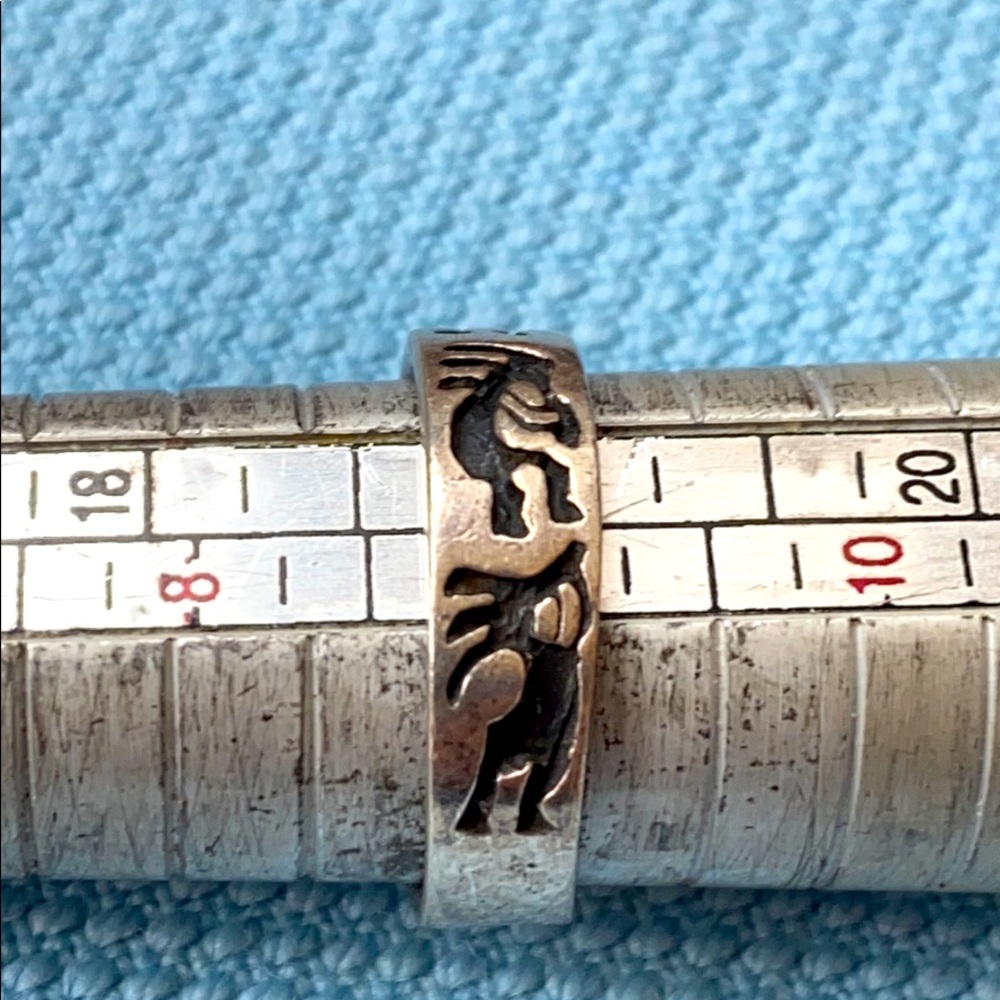 Vintage Sterling silver unisex Kokopelli ring s 9 - Picture 4 of 4